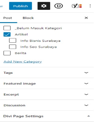 setting artikel seo